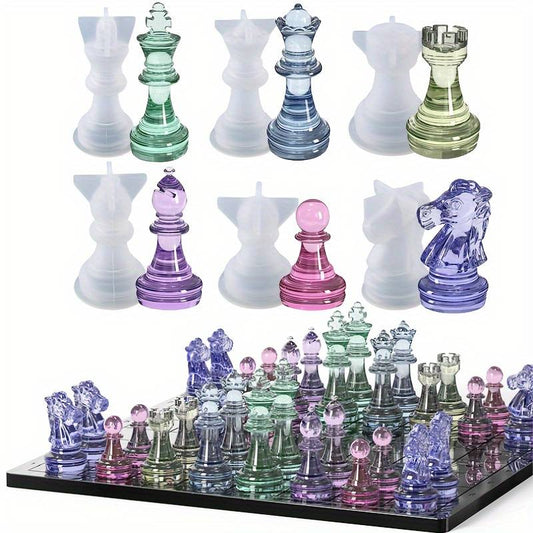 Resin chess board and pieces