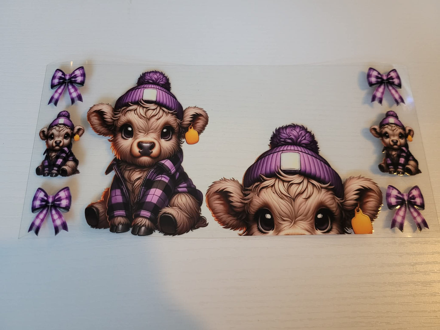 Highland cow decals