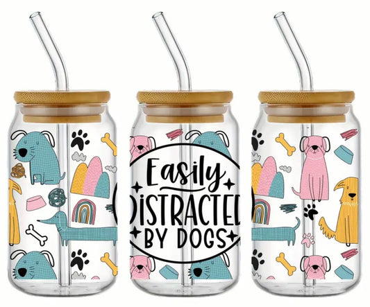 distracted by dog decal