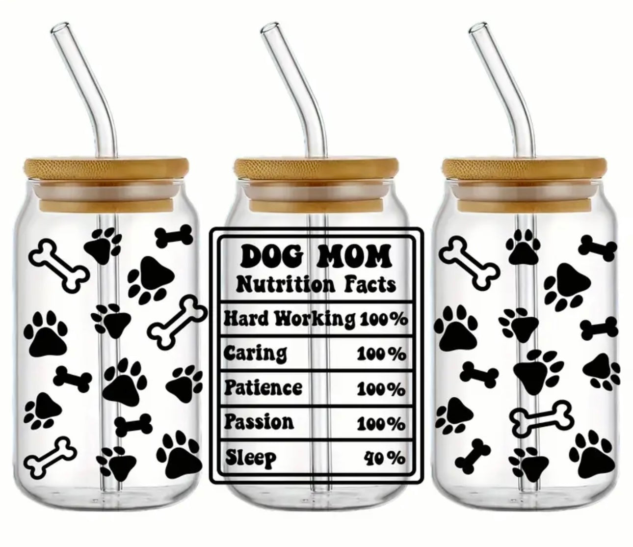 dog mom nutrients fact decal