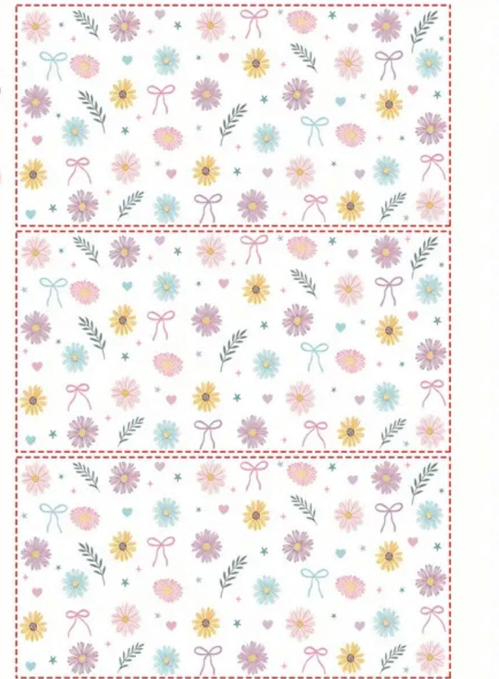 flowers and leaves decal