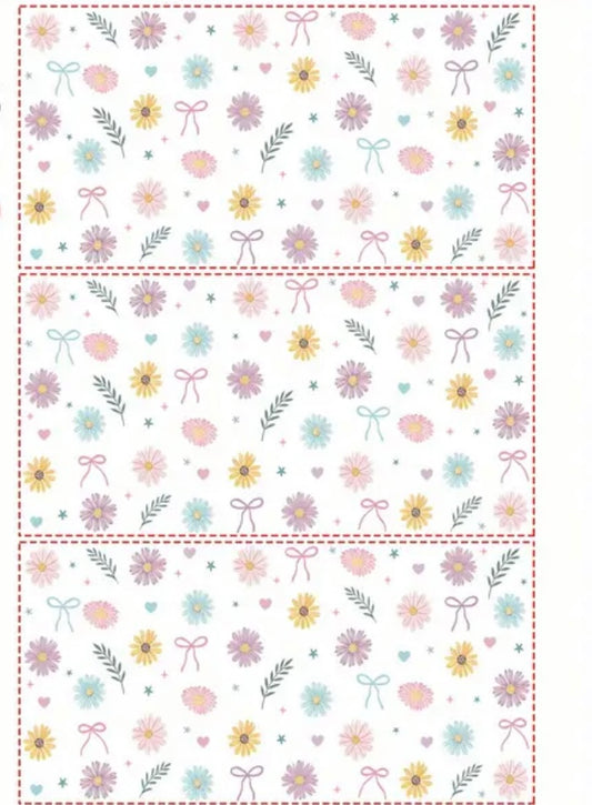 flowers and leaves decal