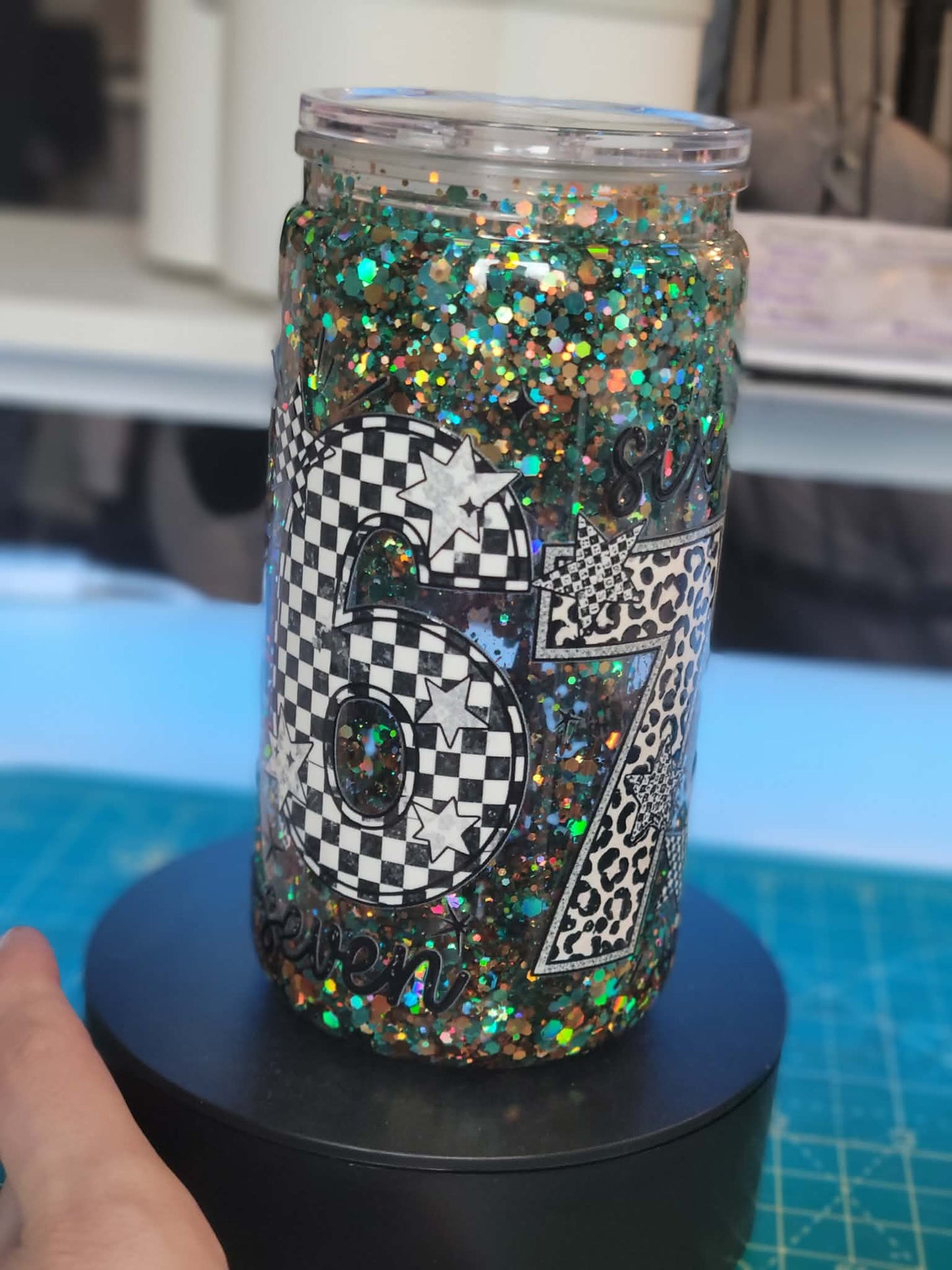 16oz classic snow globe tumbler