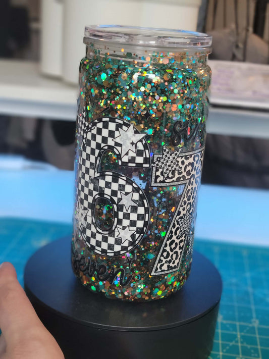 16oz classic snow globe tumbler