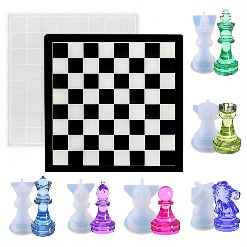Resin chess board and pieces