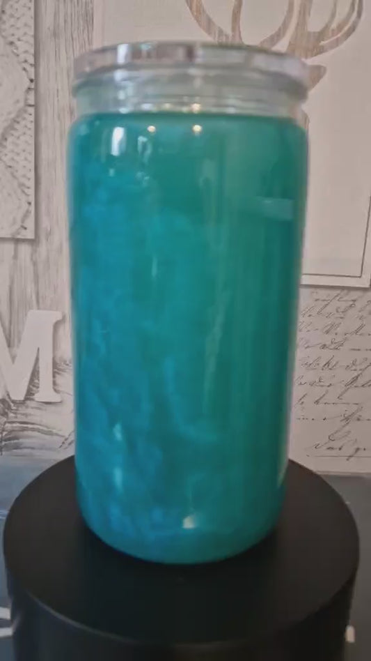 16 oz mica snow globe tumbler