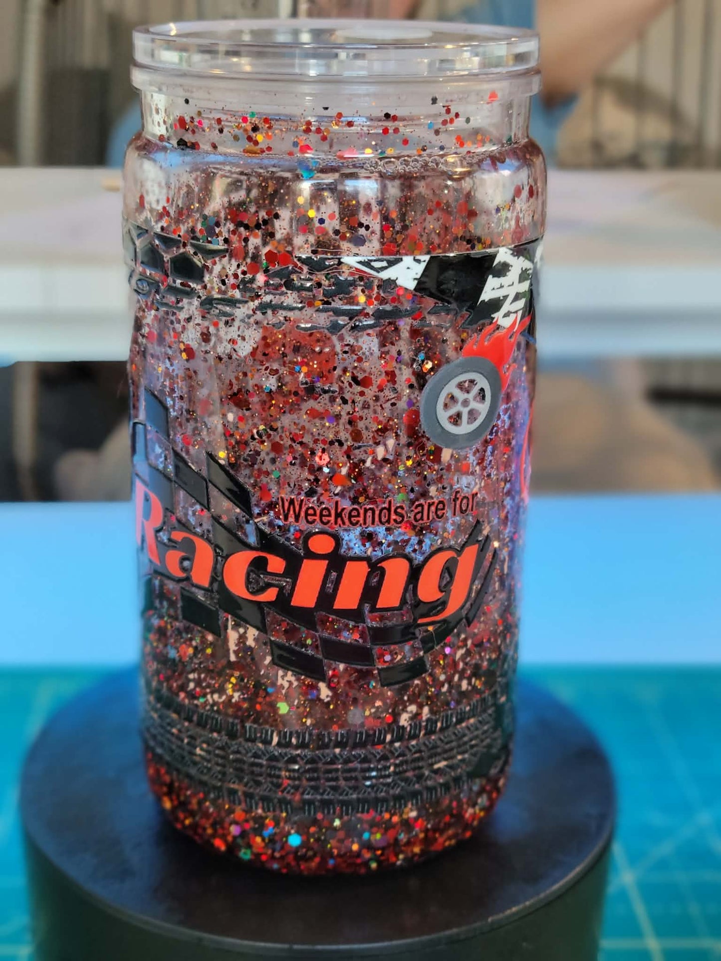 16oz fast flow snow globe tumbler