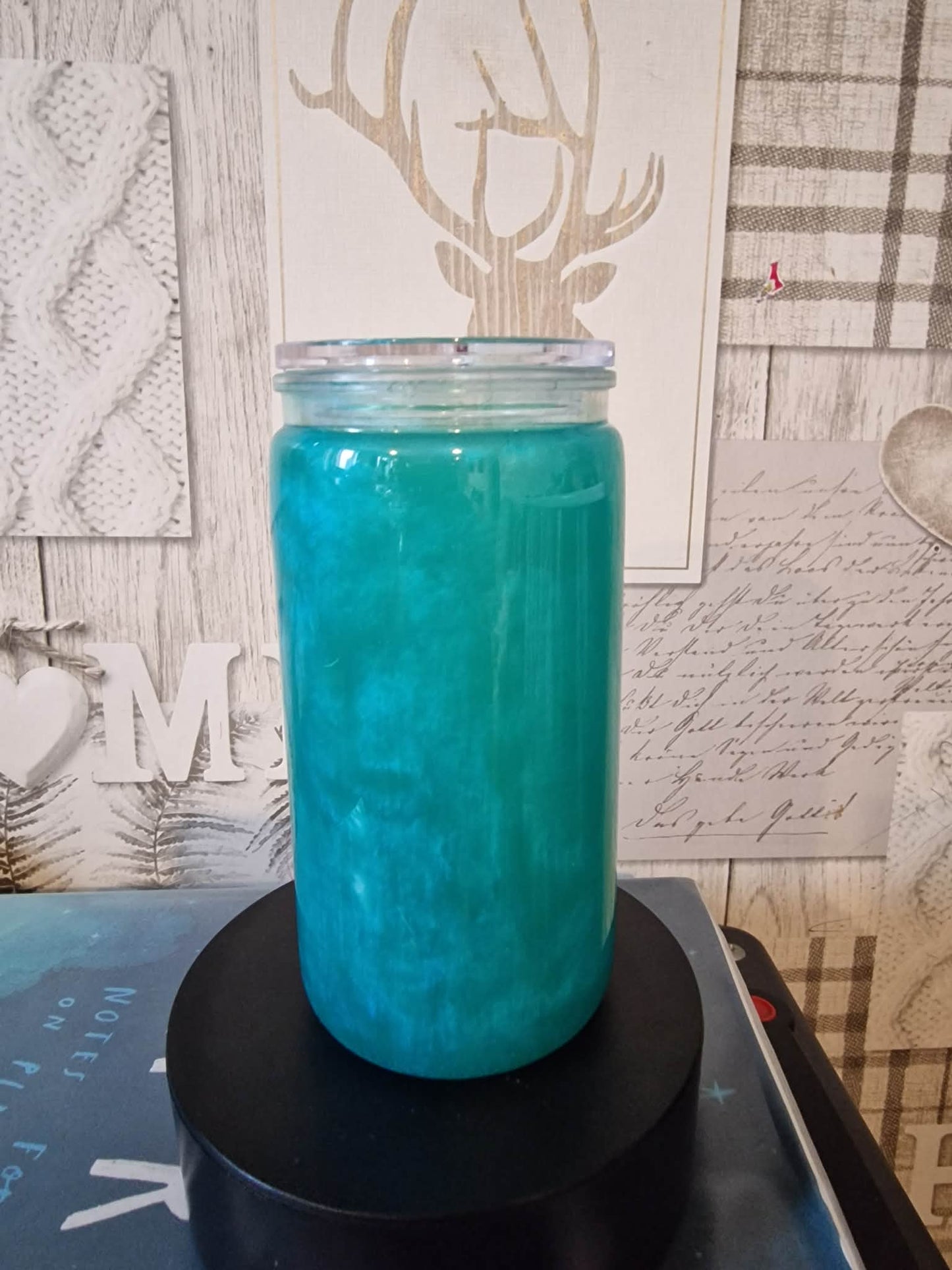 16 oz mica snow globe tumbler