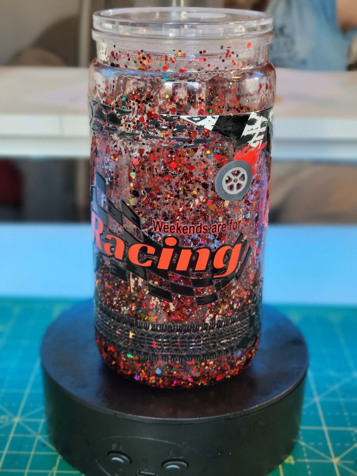 16oz fast flow snow globe tumbler