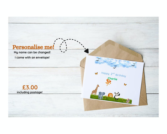 Animal birthday card