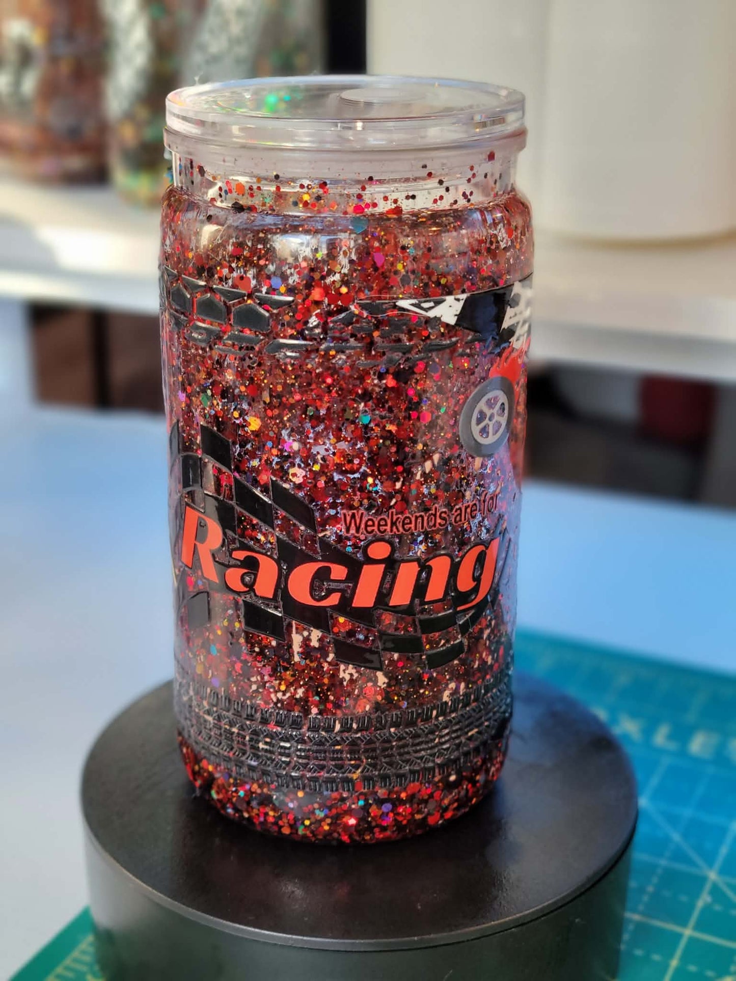 16oz fast flow snow globe tumbler